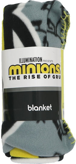 Pătură Fleece Minions Gri 100x150cm