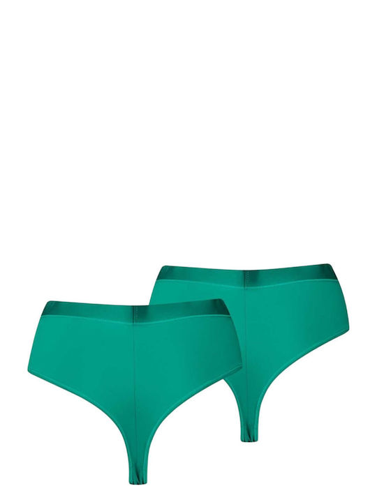 Puma High Waist Women's Slip 2Pack Green