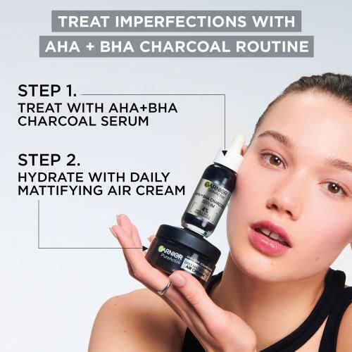 Garnier AHA + BHA Charcoal 48h Creme Gesicht Tag mit AHA & BHA 50ml