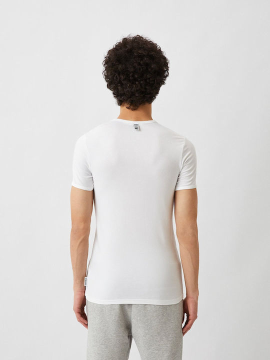 Bikkembergs Men's Undershirt Short-sleeved in White Color