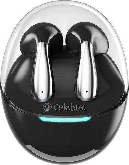 Celebrat W51 Earbud Bluetooth Handsfree Ακουστικά με Θήκη Φόρτισης Μαύρα