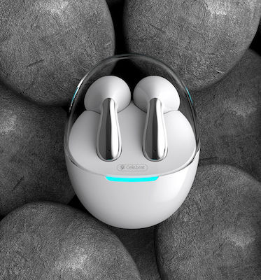 Celebrat W51 Earbud Bluetooth Handsfree Earphones with Charging Case Whitά