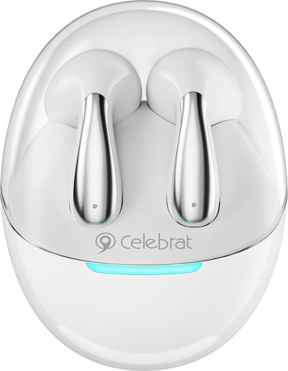 Celebrat W51 Ohrstöpsel Bluetooth-Freisprecheinrichtung Kopfhörer mit Ladeetui Weiß