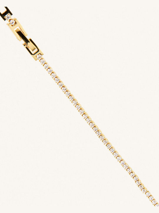 StanStefan Bracelet Chain made of Steel Gold Plated with Zircon