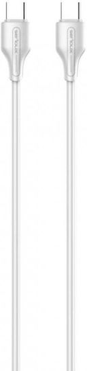 Serioux USB 2.0 Cable USB-C Male - USB-C 65W PD White 1m