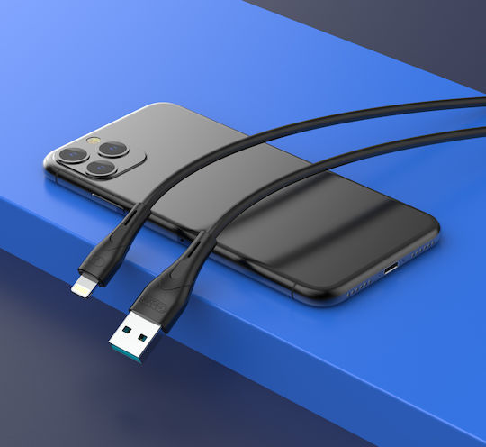 Celebrat USB-A to Lightning Cable 15W Μαύρο 1m (112596)
