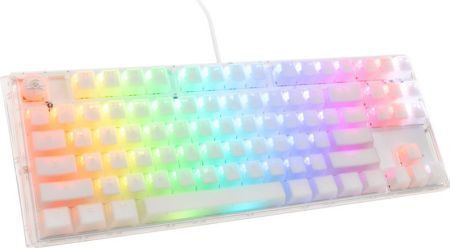 Ducky One 3 Aura Gaming Μηχανικό Πληκτρολόγιο Tenkeyless με Cherry MX Silent Red διακόπτες και RGB φωτισμό (Αγγλικό US) Λευκό
