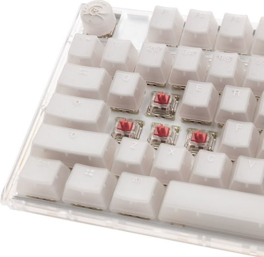 Ducky One 3 Aura Gaming Μηχανικό Πληκτρολόγιο Tenkeyless με Cherry MX Silent Red διακόπτες και RGB φωτισμό (Αγγλικό US) Λευκό