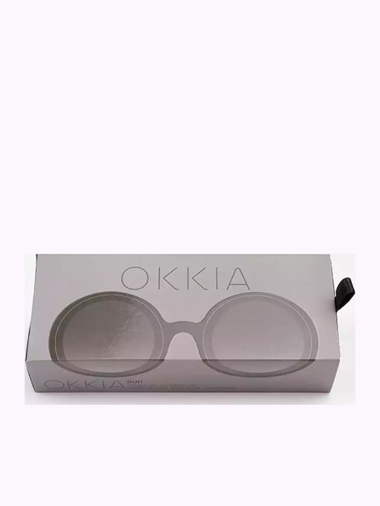 Okkia Monica Дамски Слънчеви очила с Черен Рамка и Черен Градиент Леща OK014BK