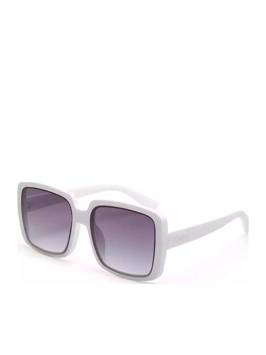 Okkia Alessia Women's Sunglasses with White Horn-Rimmed Frame