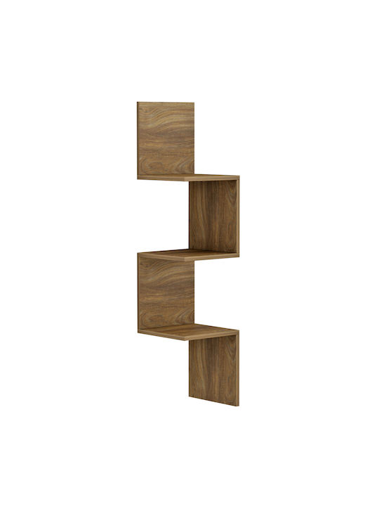 Corner Shelf Wall Illusion Beige 25x25x105.4cm