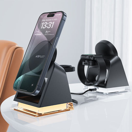 Acefast Încărcător Wireless (Qi Pad) 15W Negruς (E17)