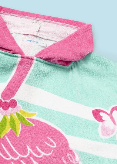 Mayoral Kinder Strandponcho Flamingo Türkis