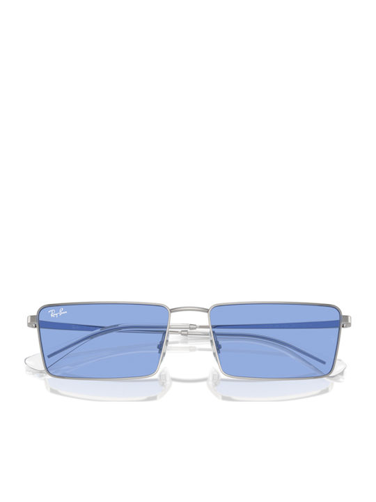 Ray Ban Unisex Ochelari de soare cu Argintiu Cadru și Albastru Oglindă Lentilă RB3741 003/80