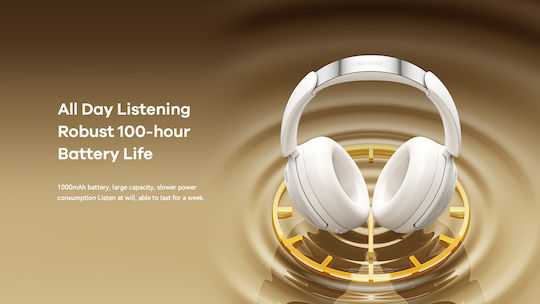 Remax RB-850HB Ασύρματα Bluetooth Over Ear Ακουστικά με 100 ώρες Λειτουργίας Λευκά
