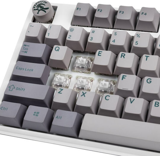 Ducky One 3 Gaming Μηχανικό Πληκτρολόγιο Tenkeyless με Cherry MX Ergo Clear διακόπτες και RGB φωτισμό (Αγγλικό US) Mist Grey
