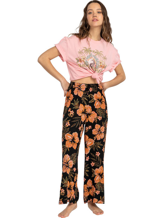 Never Lost Women's Summer Blouse Short Sleeve Pink