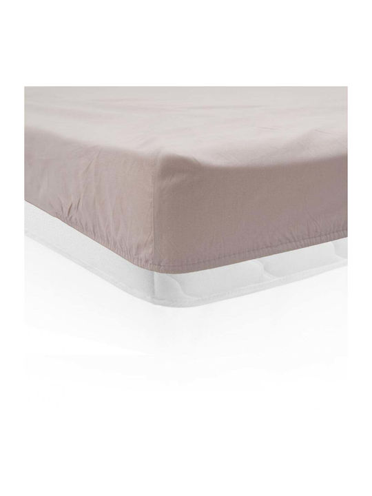 Heinner Sheet for Single Bed with Elastic 90x200cm. Ecru
