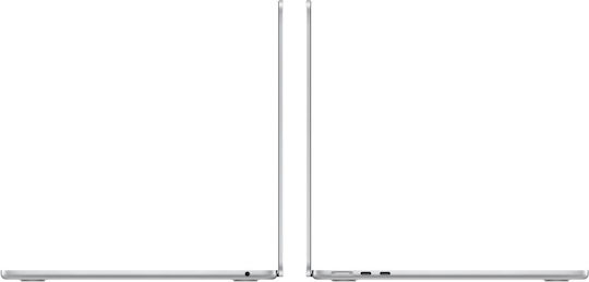 Apple MacBook Air 13" 2024 13.6" Retina Display M3 8-Core 8GB 512GB SSD 10-Core GPU with Charger 35W Dual Port Silver English UK Keyboard