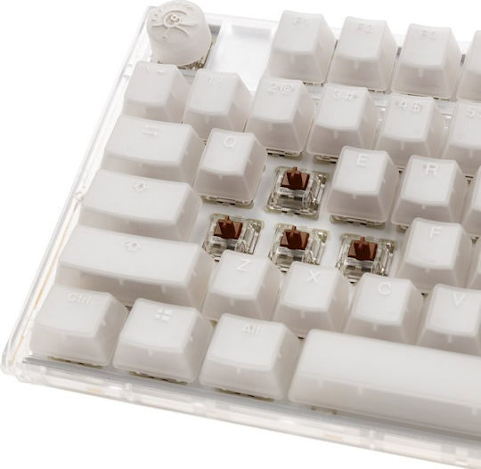 Ducky One 3 Aura Gaming Μηχανικό Πληκτρολόγιο με Cherry MX Brown διακόπτες και RGB φωτισμό (Αγγλικό US) Λευκό
