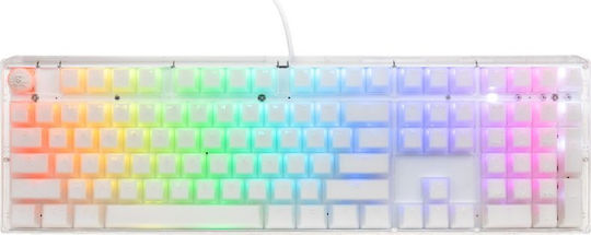 Ducky One 3 Aura Gaming Μηχανικό Πληκτρολόγιο με Cherry MX Speed Silver διακόπτες και RGB φωτισμό (Αγγλικό US) Λευκό