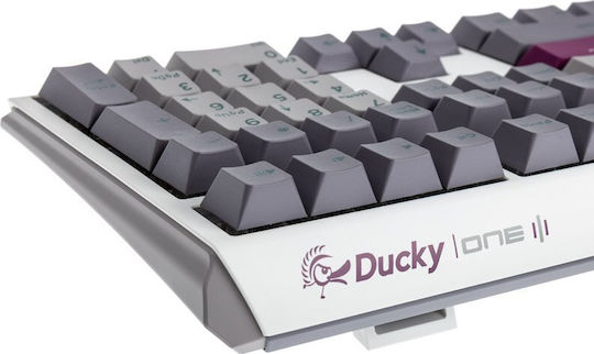 Ducky One 3 Mist Gaming Mechanical Keyboard with Cherry MX Ergo Clear Switches and RGB Lighting English US Gray PBT