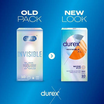 Durex Προφυλακτικά Invisible Μεγάλα 10τμχ