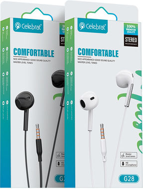 Celebrat G28 In-Ear Freisprecheinrichtung Kopfhörer mit Stecker 3.5mm Weiß