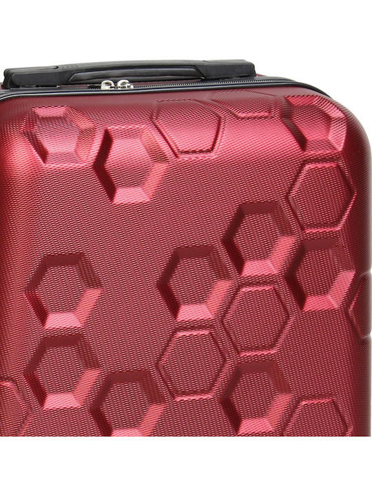 Keskor Valiză de Călătorie Cabină Dură Red cu 4 roți Înălțime 56cm 16642