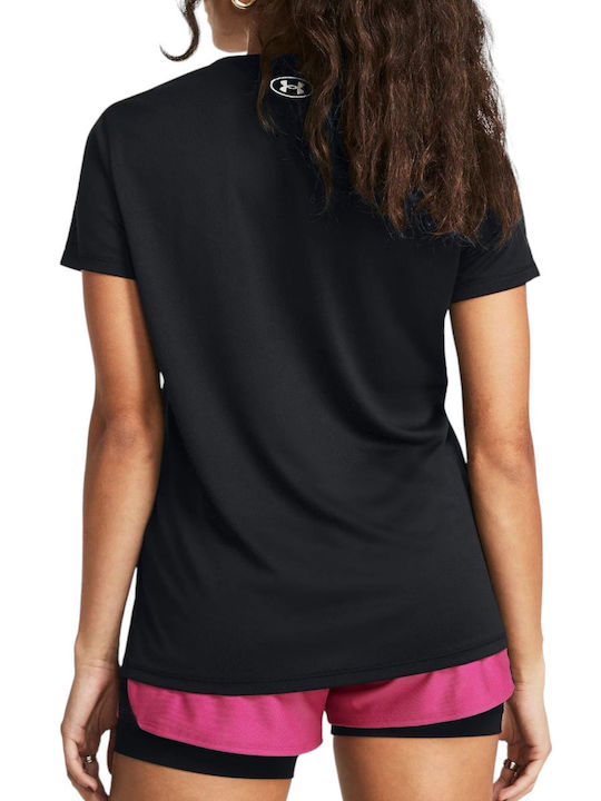 Under Armour Damen Sportliche Bluse Kurzärmelig Schnell trocknend Schwarz