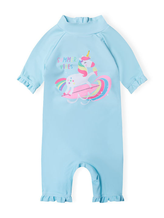 Minoti Kids Swimwear One-Piece Light Blue