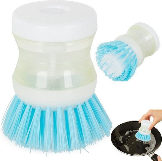 Perie de vase, Zola®, cu dozator de detergent, albastru deschis