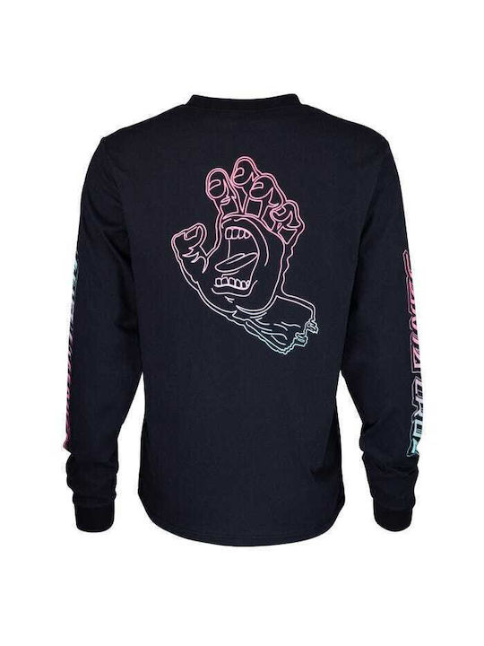 Santa Cruz Wns L/s T-shirt Void Hand Fade - White