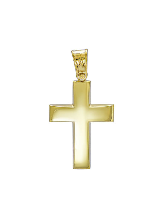 Men's Baptism Cross in 14 Karat Yellow Gold St3501