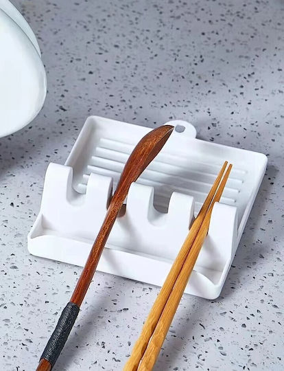 Suport de silicon pentru ustensile de bucătărie, Zola®, suprafață de picurare, 4 găuri, ușor de curățat, 14,3x12,7x5 Cm, W