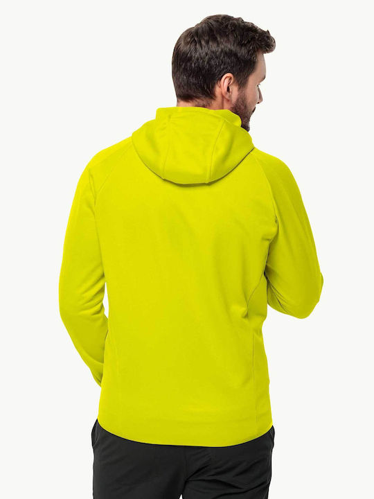 Jack Wolfskin Men's Sweatshirt Jacket with Hood Yellow