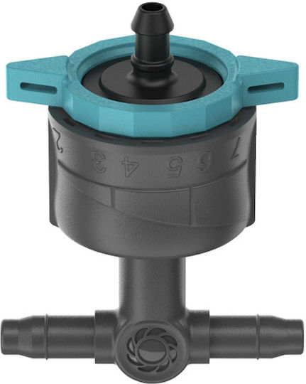 Gardena 13314-20 Irrigation Connector Self-Regulating Intermediate Dripper with Adjustable Flow 5pcs Black