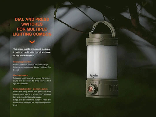 Dulotec CL26R Pro Φανάρι Led Μπαταρίας για Camping Αδιάβροχο με Φακό 650lm Λευκό
