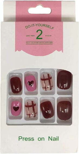 Nail Stickers In Various Designs 12 Pieces - Press-on Fake Nails