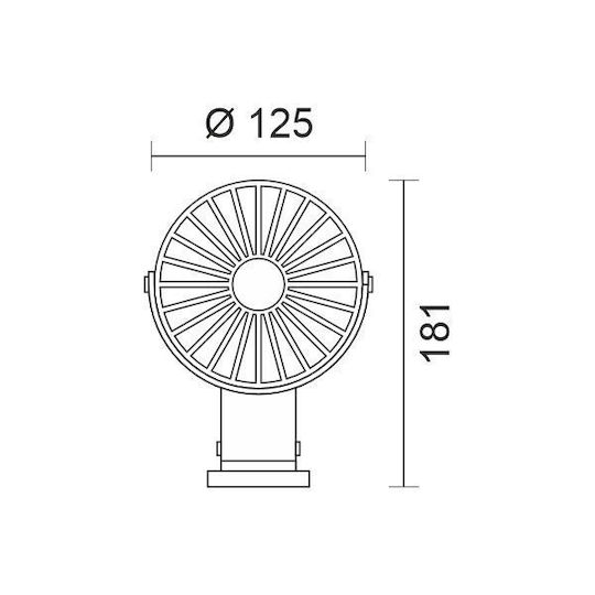 3276 Graphite Pinch Fan Spotlight