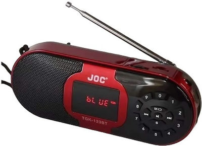 TGK-123BT Radio de masă Reîncărcabil cu Bluetooth și USB Roșu