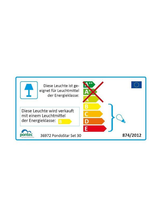 Pontec Lampa De Podea LED Pentru Exterior Cu Lumină Alb Cald Negru