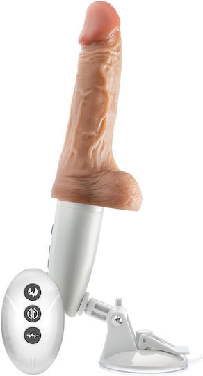Dr. Skin Silicone Dr. Hammer 7 Inch Thrusting Dildo With Handle Beige