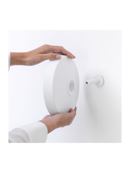 Brabantia Runder Badezimmerspiegel aus Metall 20.4x20.4cm Weiß