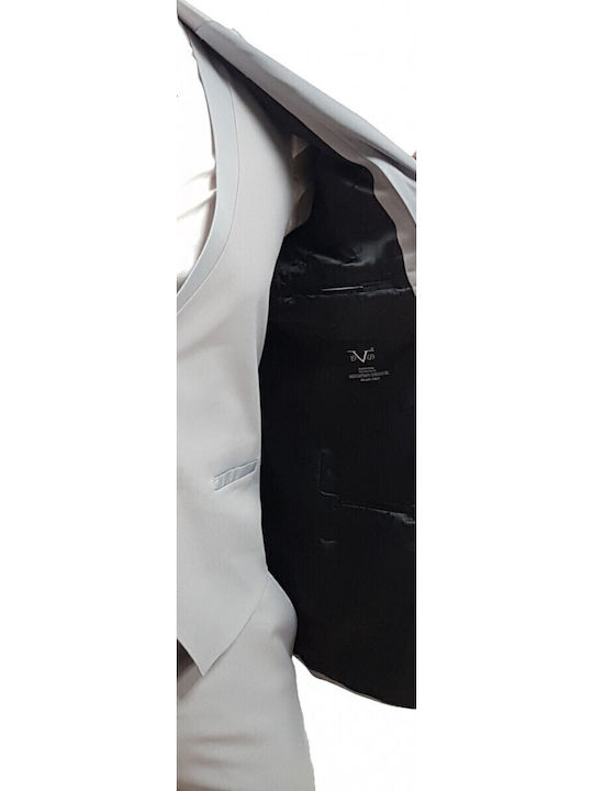 19v69 Versace - 07.31.adriano - Grey - Slim Fit Suit - Gray Melange