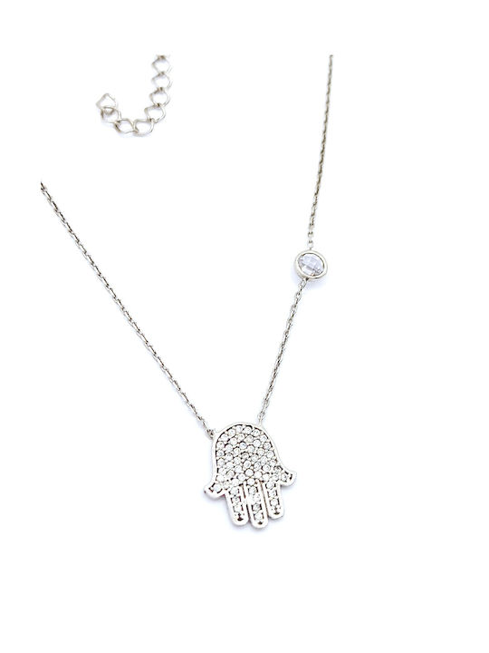 PS Silver Necklace from Silver with Zircon