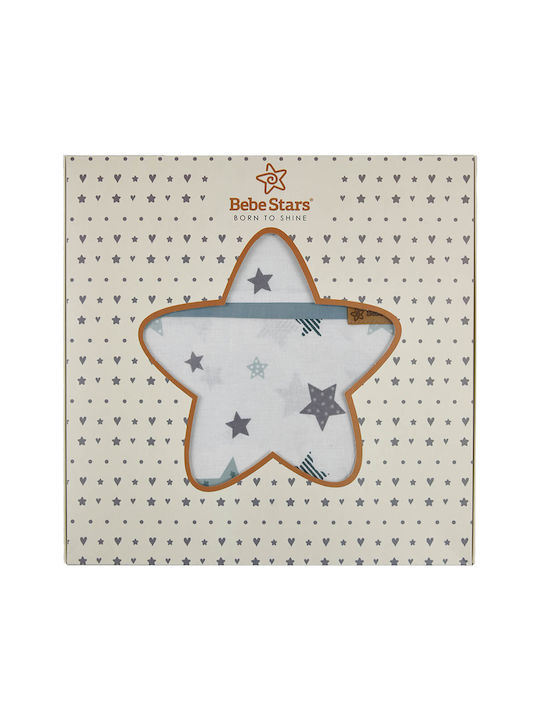 3-teiliges Bettwäscheset Graue Sterne 201-184 Bebe Stars