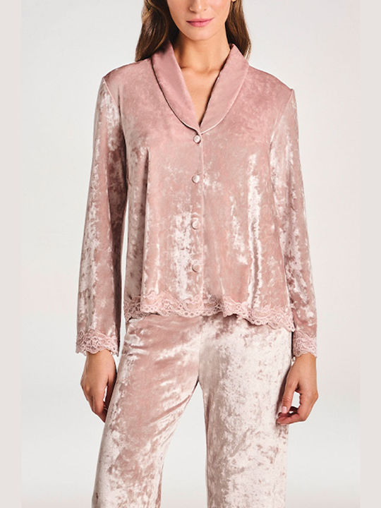 Lida Winter Women's Pyjama Set Velvet Nude