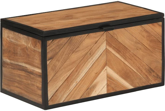 vidaXL Διακοσμητικό Μπαούλο Ξύλινο Καφέ 60x30x30εκ.