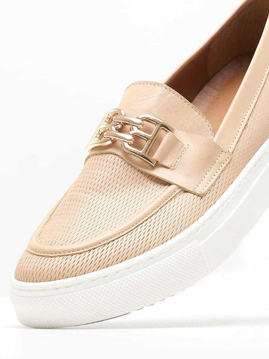Γυναικεία Μοκασίνια Zwch256 Μπεζ Δέρμα Boss Shoes Γυναικεία Μοκασίνια Zwch256 Μπεζ Δέρμα Boss Shoes